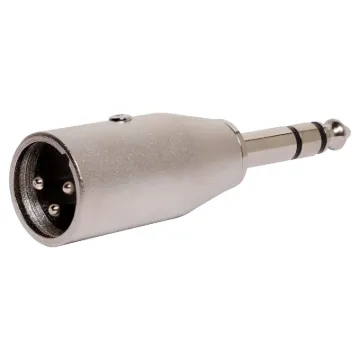 TRS 6.35mm adaptor to XLR 3 pin male. Suitable for balanced signals.