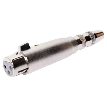 TRS 6.35mm jack socket to XLR 3 pin female. Suitable for balanced signals.