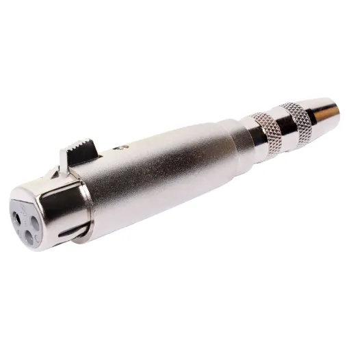 TRS 6.35mm jack socket to XLR 3 pin female. Suitable for balanced signals.