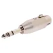TRS 6.35mm jack plug to XLR 3 pin female. Suitable for balanced signals.