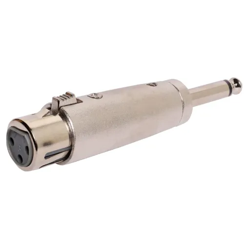 3 Pin XLR Female to 6.35mm Mono Plug Adaptor.