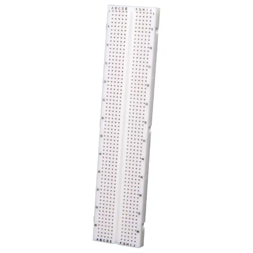 Standard 0.1 inch spacings. Accepts all ICs, transistors, diodes, leds and passives. Uses solid hook up wire for interconnections. Boards are keyed to enable easy expansion.