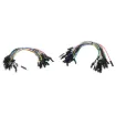 Multi-colour reusable leads for prototyping and working with development shields. Includes pin to pin (male to male) and pin to socket (male to female) types. 60 pieces.