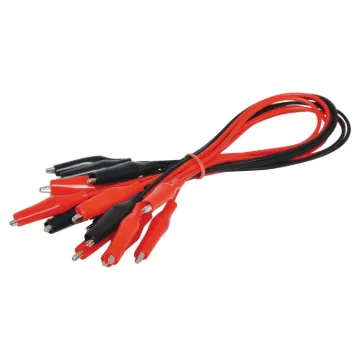 Pack of 10 standard size croc clip leads. 300mm in length. Contains 5 black and 5 red leads.