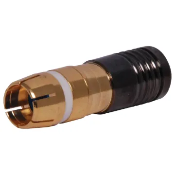 Used in high end video & RF signal leads such as RGB, component, digital television & pay TV applications. See tools section for the T 1562 crimping tool to suit. Cable entry size 5mm to suit RG59 coaxial cable.