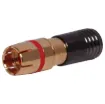 Used in high end video & RF signal leads such as RGB, component, digital television & pay TV applications. See tools section for the T 1562 crimping tool to suit. Cable entry size 8.5mm to suit RG6 coaxial cable

PLEASE NOTE: THESE CONNECTORS CAN ONL