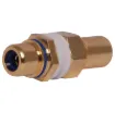 Double sided chassis mount RCA. Designed for use with wall plates allowing standard RCA connection from both sides. This allows installers to use pre-made leads instead of having to solder cable.
Panel thickness 1-2.5mm.
Rear depth from mounting surface: 20mm.