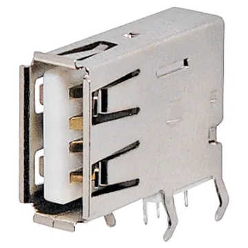 USB A Type Vertical Socket. PCB mount. USB 2.0.