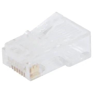 A handy screw top canister filled with 100pcs of P 1380 RJ45 connectors. 

8P8C Solid / Stranded. Cat5e RJ45 suit round cable
