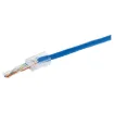Unique through hole (open-pass) design for quick, easy termination 
Cat5e 8P8C male connector suits solid core cable