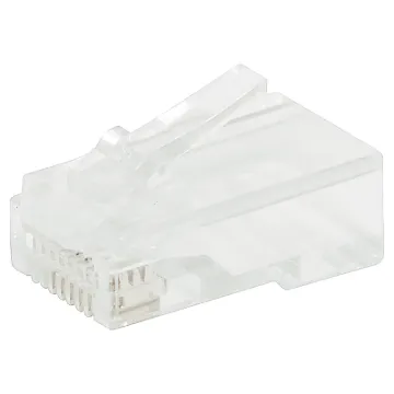 Unique through hole (open-pass) design for quick, easy termination 
Cat6 8P8C male connector suits solid core cable