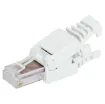 Requires no tools to terminate. In-built strain relief. 8P8C RJ45 modular plug.