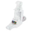 Requires no tools to terminate. In-built strain relief. 8P8C RJ45 modular plug.