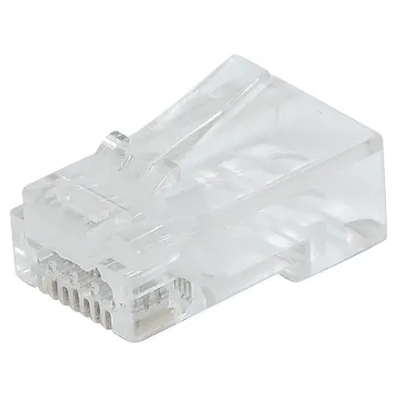 Unique through hole (open-pass) design for quick, easy termination 
Cat6 8P8C male connector suits solid core cable