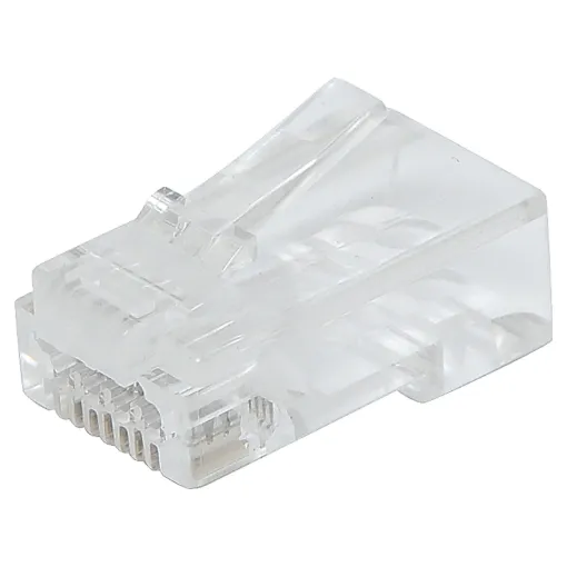 Unique through hole (open-pass) design for quick, easy termination 
Cat6 8P8C male connector suits solid core cable