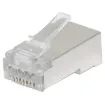 Unique through hole (open-pass) design for quick, easy termination 
Cat6a 8P8C male connector suits solid core cable