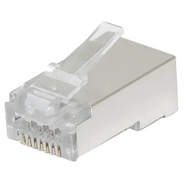 Unique through hole (open-pass) design for quick, easy termination 
Cat6a 8P8C male connector suits solid core cable