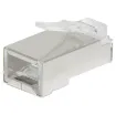 Unique through hole (open-pass) design for quick, easy termination 
Cat6a 8P8C male connector suits solid core cable