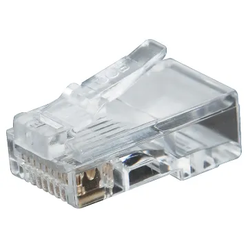 8P8C RJ45 modular plug designed for use with stranded UTP cable. Ideal for data and telephony applications.