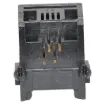 Housing: PBT Mixed 15% Glass Fibre, 94V-O
Contact: Gold Plated Phosphor Bronze Alloy
Insulation Resistance: 10M Ohm Minimum
Contact Resistance: 20M Ohm Max. per contact
Dielectric Withstand Voltage: 1000V AC RMS 60Hz
Current Rating: 1.5 Amps
Mechanical Life: 500 cycles minimum
Retention Strength: 7.7kg between plug & socket