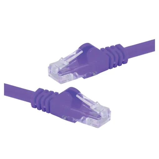 8 Pin RJ45 Male to 8 Pin RJ45 Male Purple 0.3m - Category 6