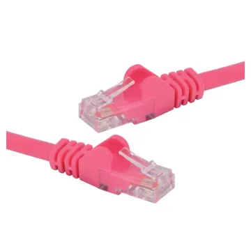 8 Pin RJ45 Male to 8 Pin RJ45 Male Pink 1m - Category 6