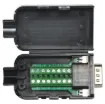 With this DE15/VGA D-Sub breakout users can make their own custom DE15 wiring interfaces with ease. The casing houses a PCB with screw terminal blocks suitable for use with stranded or solid core copper wire. Once wired up, you can clip the casing closed securely - it can be reopened if require using a small screw driver.