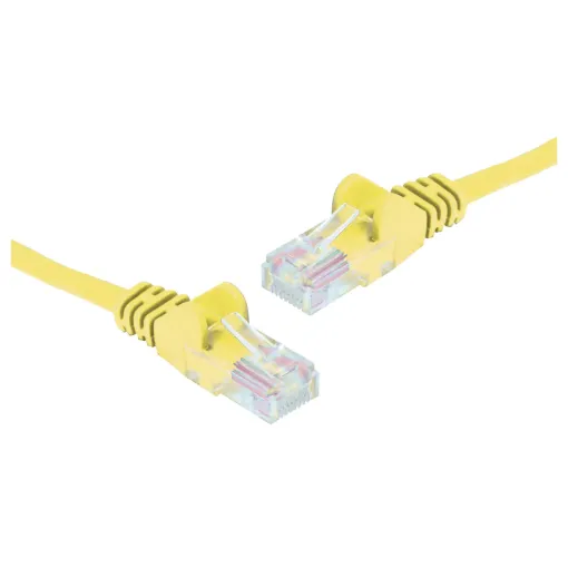 8 Pin RJ45 Male to 8 Pin RJ45 Male Yellow 0.3m - Category 6