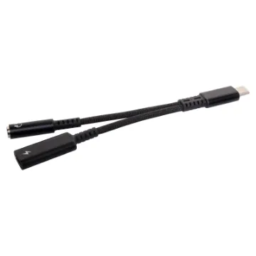This USB-C charging cable and headphone adaptor allows you to not only listen to music but also charge your phone. The adaptor provides 60W PD charging passthrough.