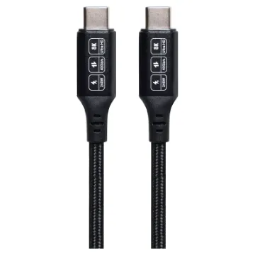 Thunderbolt 4 cable is ideal for connecting Thunderbolt 3/4 devices to USB C display for monitor link, syncing, data transfering and fast charging