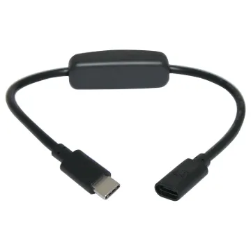 This handy little cable is a female to male USB type C cable with an inline switch which allows you to toggle the device ON or OFF without the need to unplug