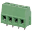5mm Pitch
Dove-tail grooves enable these terminal blocks to be ganged together in any combination. With wire protect terminals. Rated at 20A at 300V AC.