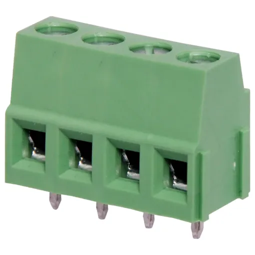5mm Pitch
Dove-tail grooves enable these terminal blocks to be ganged together in any combination. With wire protect terminals. Rated at 20A at 300V AC.