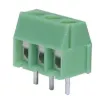 3.5mm Pitch. Dove-tail grooves enable these terminal blocks to be ganged together in any combination. With spring steel screw down wire protect terminals. All 300V AC rated.