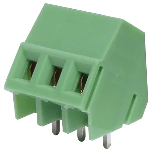 5mm Pitch. Dove-tail grooves enable these terminal blocks to be ganged together in any combination. With rising clamp type wire protect terminals. Rated at 20A at 300V AC.
