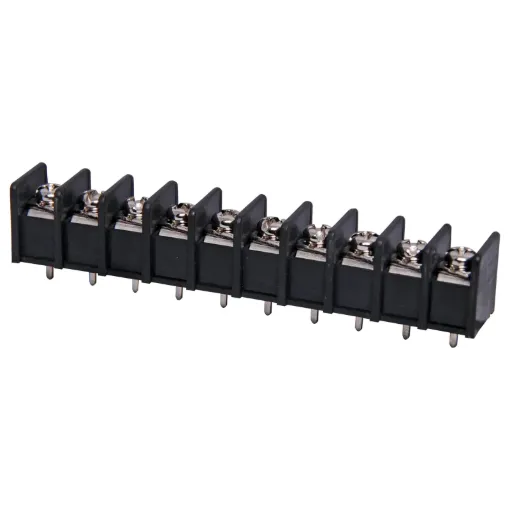 Pin Spacing: 8.25mm
Current Rating: 15A at 300V
Solder Pins: Tin Plated Brass
Screw: Nickel Plated Steel
Housing: Polyamide UL94V-O, Black