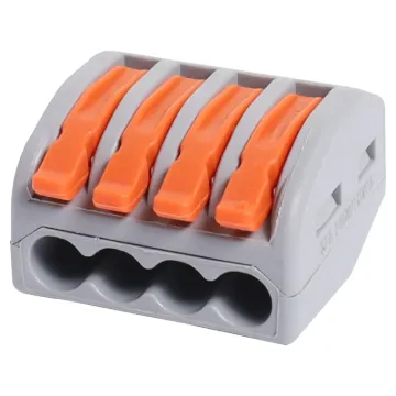 Splice joiners as used in lighting circuitry. Secure cage clamp connection. Suit 0.08-4mm2. Max ferruled conductor 2.5mm2.