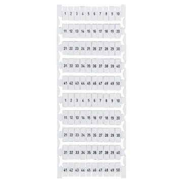 Terminal labels numbered 1 to 50.