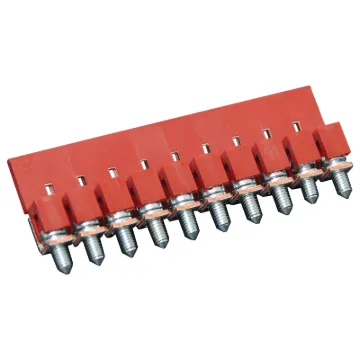 Designed to be ganged together to form as many poles as required to suit your application. Suitable for 35mm top hat and asymmetrical “G” Type DIN rail mounts.
600V rated. 25A. Red.