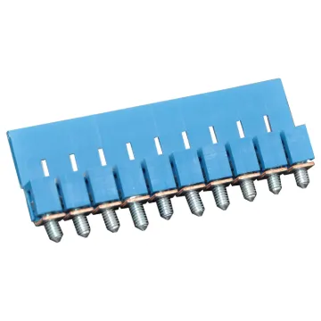 Designed to be ganged together to form as many poles as required to suit your application. Suitable for 35mm top hat and asymmetrical “G” Type DIN rail mounts.
600V rated. 25A. Blue.