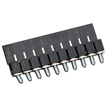 Designed to be ganged together to form as many poles as required to suit your application. Suitable for 35mm top hat and asymmetrical “G” Type DIN rail mounts.
600V rated. 25A. Black.