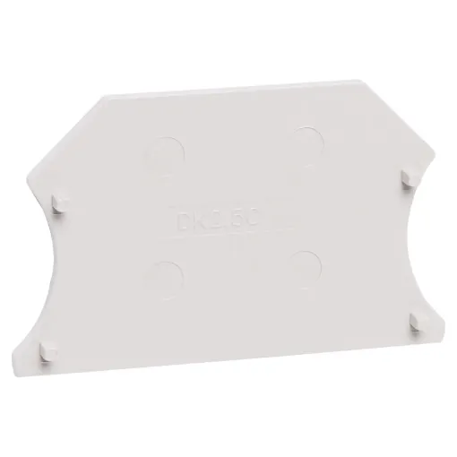 Protectinf DIN rail terminal end cap to suit the P 2400 to P 2415 Dinkle DIN rail terminal range.