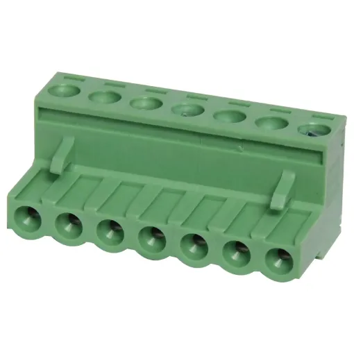 Screw terminal plugs with rising clamp type terminals. Rated 10A at 300V. Cable hole entry size up to 4mm2 or 12AWG.