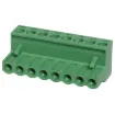 Screw terminal plugs with rising clamp type terminals. Rated 10A at 300V. Cable hole entry size up to 4mm2 or 12AWG. 8 Way.