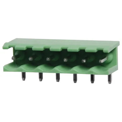 6 Way.
Horizontal Mount.
90 Degree Pins
Rated 10A at 300V