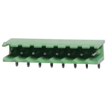 8 Way.
Horizontal Mount.
90 Degree Pins
Rated 10A at 300V