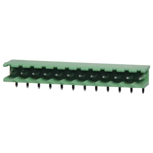 12 Way.
Horizontal Mount.
90 Degree Pins
Rated 10A at 300V
