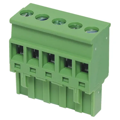 Rising clamp type terminals. Rated 15A at 300V.