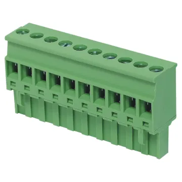 Rising clamp type terminals. Rated 15A at 300V.