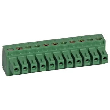 11 Way.
Screw Terminal Plugs
Rated 8A at 150V.
Cable hole entry size up to 1.5mm2 or 28-16AWG.